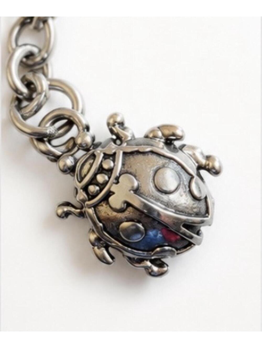 Ladybug Heart Keychain Silver Tone Bag Charm Gift - Picture 3 of 5
